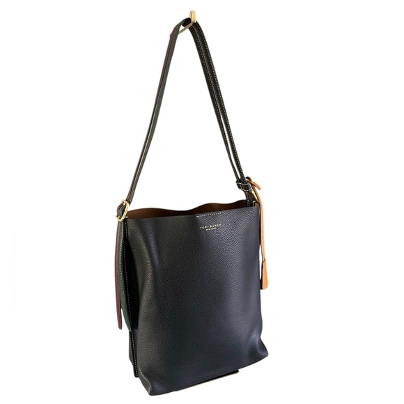 Tory Burch Handbags - Tory Burch Perry Bucket Bag Black In Black Style 73614